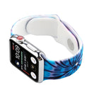 Silicone Painted Pattern Watch Band For Apple Watch Series 7 41mm / 6 & SE & 5 & 4 40mm / 3 & 2 & 1 38mm(F)