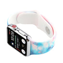 Silicone Painted Pattern Watch Band For Apple Watch Series 8&7 41mm / SE 2&6&SE&5&4 40mm / 3&2&1 38mm(I)