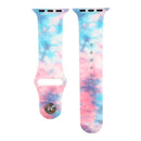 Silicone Painted Pattern Watch Band For Apple Watch Series 8&7 41mm / SE 2&6&SE&5&4 40mm / 3&2&1 38mm(I)