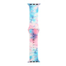 Silicone Painted Pattern Watch Band For Apple Watch Series 8&7 41mm / SE 2&6&SE&5&4 40mm / 3&2&1 38mm(I)