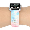 Silicone Painted Pattern Watch Band For Apple Watch Series 8&7 41mm / SE 2&6&SE&5&4 40mm / 3&2&1 38mm(I)
