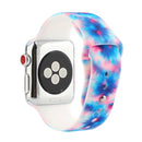 Silicone Painted Pattern Watch Band For Apple Watch Series 8&7 41mm / SE 2&6&SE&5&4 40mm / 3&2&1 38mm(J)