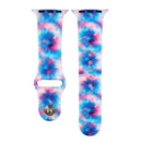 Silicone Painted Pattern Watch Band For Apple Watch Series 8&7 41mm / SE 2&6&SE&5&4 40mm / 3&2&1 38mm(J)