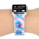 Silicone Painted Pattern Watch Band For Apple Watch Series 8&7 41mm / SE 2&6&SE&5&4 40mm / 3&2&1 38mm(J)