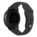 For Samsung Galaxy Watch Active2 Bluetooth Version 44mm Smart Watch Solid Color Silicone Watch Band, Size:L (Black)