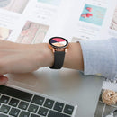 For Samsung Galaxy Watch Active2 Bluetooth Version 44mm Smart Watch Solid Color Silicone Watch Band, Size:L (Black)