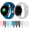 For Samsung Galaxy Watch Active2 Bluetooth Version 44mm Smart Watch Solid Color Silicone Watch Band, Size:L (Black)