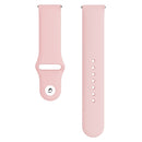 For Samsung Galaxy Watch Active2 Bluetooth Version 40mm Smart Watch Solid Color Silicone Watch Band, Size:S (Pink)