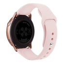For Samsung Galaxy Watch Active2 Bluetooth Version 40mm Smart Watch Solid Color Silicone Watch Band, Size:S (Pink)