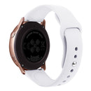 For Samsung Galaxy Watch Active2 Bluetooth Version 40mm Smart Watch Solid Color Silicone Watch Band, Size:S (White)