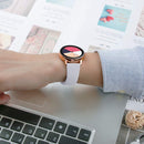 For Samsung Galaxy Watch Active2 Bluetooth Version 40mm Smart Watch Solid Color Silicone Watch Band, Size:S (White)