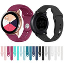 For Samsung Galaxy Watch Active2 Bluetooth Version 40mm Smart Watch Solid Color Silicone Watch Band, Size:S (Pink)