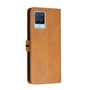 For Realme 8 / 8 Pro Stitching Style 2-Color Cow Texture Horizontal Flip PU Leather Case with Holder & Card Slot & Lanyard(Yellow)