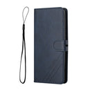 For Realme 8 / 8 Pro Stitching Style 2-Color Cow Texture Horizontal Flip PU Leather Case with Holder & Card Slot & Lanyard(Blue)