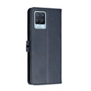 For Realme 8 / 8 Pro Stitching Style 2-Color Cow Texture Horizontal Flip PU Leather Case with Holder & Card Slot & Lanyard(Blue)