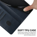 For Realme 8 / 8 Pro Stitching Style 2-Color Cow Texture Horizontal Flip PU Leather Case with Holder & Card Slot & Lanyard(Blue)