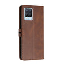 For Realme 8 / 8 Pro Stitching Style 2-Color Cow Texture Horizontal Flip PU Leather Case with Holder & Card Slot & Lanyard(Brown)
