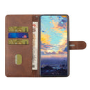 For Realme 8 / 8 Pro Stitching Style 2-Color Cow Texture Horizontal Flip PU Leather Case with Holder & Card Slot & Lanyard(Brown)