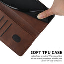 For Realme 8 / 8 Pro Stitching Style 2-Color Cow Texture Horizontal Flip PU Leather Case with Holder & Card Slot & Lanyard(Brown)
