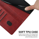 For Realme 8 / 8 Pro Stitching Style 2-Color Cow Texture Horizontal Flip PU Leather Case with Holder & Card Slot & Lanyard(Red)