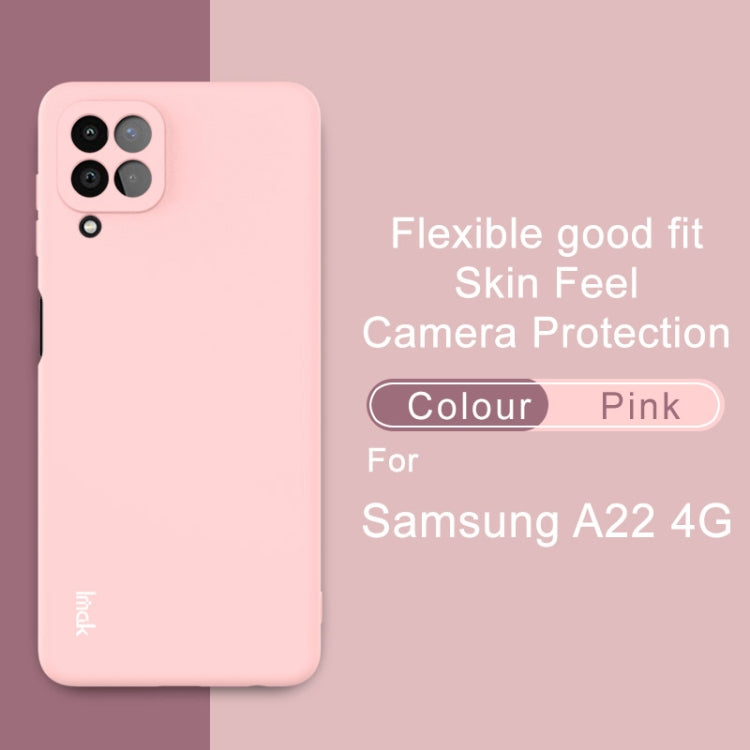For Samsung Galaxy A22 4G IMAK UC-2 Series Shockproof Full Coverage Soft TPU Case(Pink)