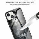 Colorful Painted Glass Shockproof Protective Case For iPhone 13 Mini(Puppy)
