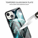 Colorful Painted Glass Shockproof Protective Case For iPhone 13 Mini(Wolf)