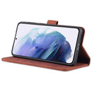 For Samsung Galaxy S21 FE 5G AZNS Skin Feel Calf Texture Horizontal Flip Leather Case with Card Slots & Holder & Wallet(Rose Gold)
