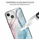 Abstract Marble Pattern Glass Protective Case For iPhone 13(Abstract Gray)