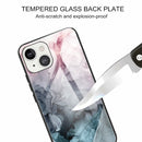Abstract Marble Pattern Glass Protective Case For iPhone 13(Abstract Light Pink)