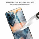 Abstract Marble Pattern Glass Protective Case For iPhone 13 Pro(Abstract Blue)