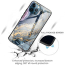 Abstract Marble Pattern Glass Protective Case For iPhone 13 Pro(Abstract Gold)