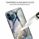 Abstract Marble Pattern Glass Protective Case For iPhone 13 Pro(Abstract Gold)