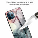 Abstract Marble Pattern Glass Protective Case For iPhone 13 Pro(Abstract Black)