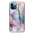 Abstract Marble Pattern Glass Protective Case For iPhone 13 Pro(Abstract Multicolor)
