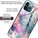 Abstract Marble Pattern Glass Protective Case For iPhone 13 Pro(Abstract Multicolor)