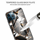 Abstract Marble Pattern Glass Protective Case For iPhone 13 Pro(Rhombus Black)