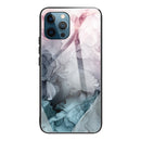 Abstract Marble Pattern Glass Protective Case For iPhone 13 Pro Max(Abstract Light Pink)
