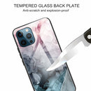 Abstract Marble Pattern Glass Protective Case For iPhone 13 Pro Max(Abstract Light Pink)