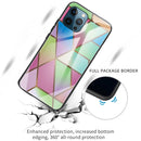 Abstract Marble Pattern Glass Protective Case For iPhone 13 Pro Max(Rhombus Gradient)