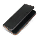 Fierre Shann PU Leather Texture Horizontal Flip Leather Case with Holder & Card Slots & Wallet For iPhone 13(Black)