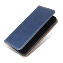 Fierre Shann PU Leather Texture Horizontal Flip Leather Case with Holder & Card Slots & Wallet For iPhone 13(Blue)