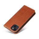 Fierre Shann PU Leather Texture Horizontal Flip Leather Case with Holder & Card Slots & Wallet For iPhone 13(Brown)