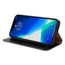 Fierre Shann PU Leather Texture Horizontal Flip Leather Case with Holder & Card Slots & Wallet For iPhone 13 Pro Max(Black)