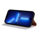 Fierre Shann PU Leather Texture Horizontal Flip Leather Case with Holder & Card Slots & Wallet For iPhone 13 Pro Max (White)