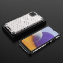 For Samsung Galaxy A22 5G Shockproof Honeycomb PC + TPU Case with Neck Lanyard(White)
