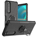 For Sony Xperia 5 III Armor Bear Shockproof PC + TPU Protective Case with Ring Holder(Black)