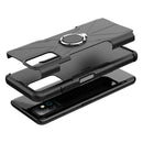 For Infinix Note 8 Armor Bear Shockproof PC + TPU Protective Case with Ring Holder(Black)