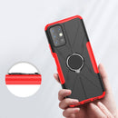 For Infinix Note 8 Armor Bear Shockproof PC + TPU Protective Case with Ring Holder(Black)