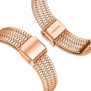 Seven-beads Double Safety Buckle Steel Watch Band For Apple Watch Series 7 41mm / 6 & SE & 5 & 4 40mm / 3 & 2 & 1 38mm(Rose Gold)